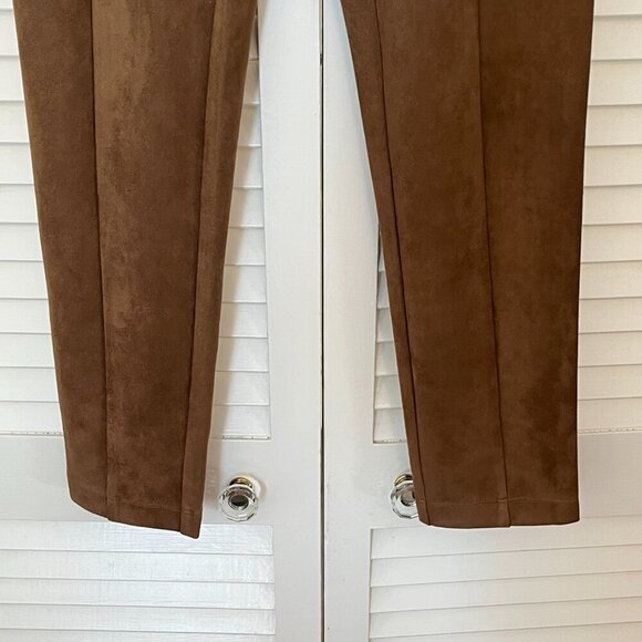 NWT Loft skinny leggings pants faux suede brown 6 women - Picture 3 of 13